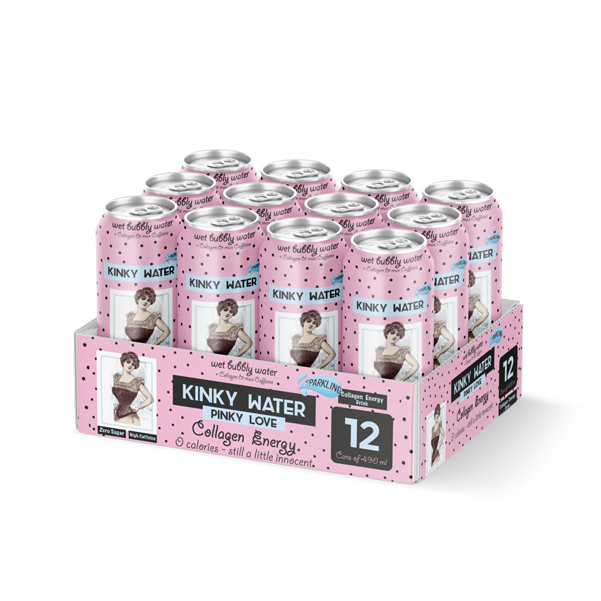 Kinky Water ® Collagen Energidrik (Mango & Tranebær)