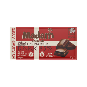 (Black Friday!) Madam Chocolate 85% (Vegansk & Uden tilsat Sukker)